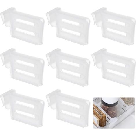 8 Stück Kühlschrank-trennwände Und Organizer, Seitentür-aufbewahrungsteiler, Verstellbare Regale Für Gefrierschrank, Eier, Obst, Getränke Und Lebensmittel (transparent)