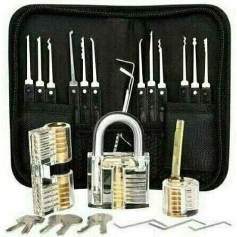 Professionelles Schlüsselpick-set, 26 Schloss-signatur-passwort-sets Mit 3 Transparenten Vorhängeschloss-pick-sets