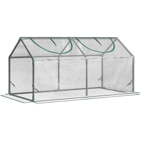 Aluminium-gewächshaus Mit Fenster, Pvc-gewächshaus 120x60x60 Cm, Transparentes Gewächshaus Für Tomaten Und Kalthaus Für Pflanzen