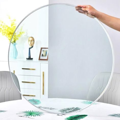 Runde Glasplatte Aus Gehärtetem Glas – Durchmesser 51 Cm, Stärke 0,6 Cm, Langlebig Und Platzsparend. Keine Montage Erforderlich. Geeignet Für Küche, Wohnzimmer, Essbereich Und Vieles Mehr.