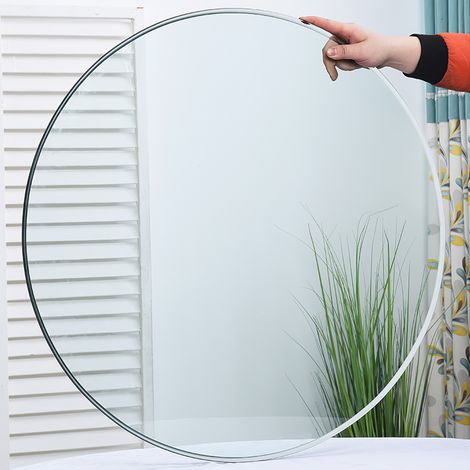 Runde Glasplatte Aus Gehärtetem Sicherheitsglas, Getrennt, Durchmesser 46 Cm, Stärke 0,6 Cm, Langlebig Und Platzsparend, Ohne Montage, Geeignet Für Küche, Wohnzimmer, Esszimmer Und Mehr