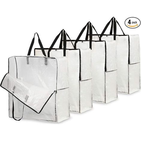 Wäschesäcke, Sehr Robust, Zum Verstauen Von Kleidung, Bettwäsche Und Decken In Der Garage, Auf Dem Dachboden Oder Unter Dem Bett, 4er-set