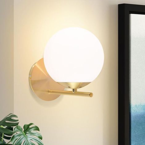 Wandleuchte Für Innenräume E27 – Moderne Wandlampe Aus Glas Und Metall – Beleuchtung Für Flur, Wohnzimmer, Kinderzimmer – Ohne Leuchtmittel