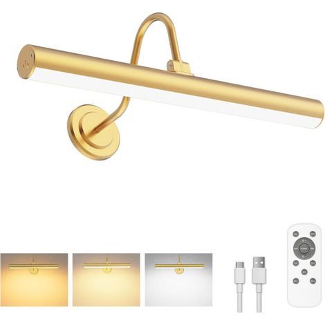 Led-wandleuchte Mit Akku, 4000 Mah, Kabellos – 300 Lumen, Helligkeit Per Fernbedienung Einstellbar – Einfache Magnetische Befestigung – Ideal Für Badezimmer Und Spiegel