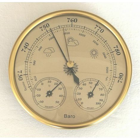 Barometer, Wetterstation Mit Barometer Und Hygrometer, Thermometer, Analoge 3-in-1-wetterstation Für Innen- Und Außenbereich