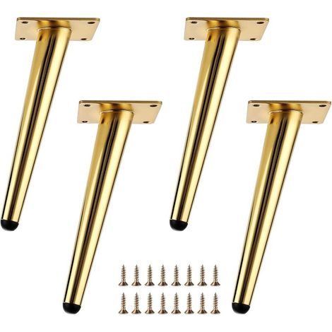 4 Stück Metallmöbelfüße, 8 Zoll, Elegante Konische Füße Für Sofas Und Couchtische, Gold