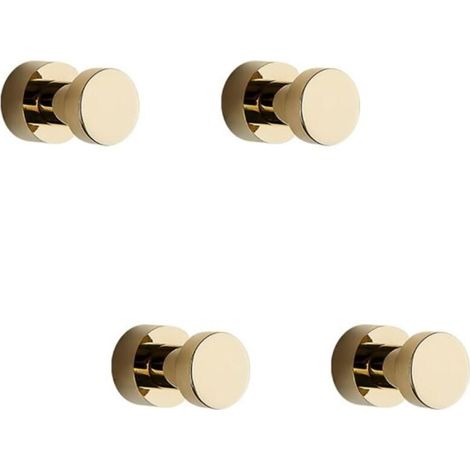 Goldene Handtuchhaken, 4er-pack Metallische, Rostfreie Kleider- Und Mantelhaken Zum Aufhängen An Der Wand Oder Mit Selbstklebeband Für Badezimmer