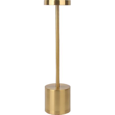 Kabellose Led-tischleuchte, Kleine Wiederaufladbare Metall-schreibtischlampe, 2 Helligkeitsstufen, Modernes Hotel-restaurant-schlafzimmer (gold)