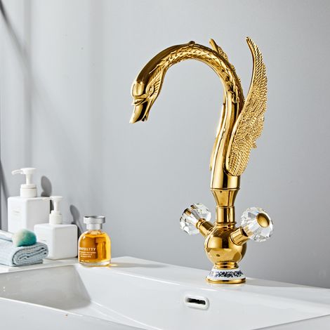 S-giant Elegant Und Opulentes Waschbecken-armaturen-set Für Das Badezimmer, Einbau Auf Waschtischplatte, Mischbatterie Für Waschbecken Mit Warm- Und Kaltwasser, Inspiriert Von Eleganz
