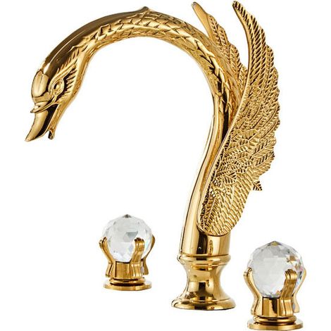 S-giant Eleganter Und Opulenter Waschtisch-armaturen-set Für Das Badezimmer, Aufbaumontage Am Waschbecken, Einhebelmischer Für Warm- Und Kaltwasser, Inspiriert Von Der Eleganz