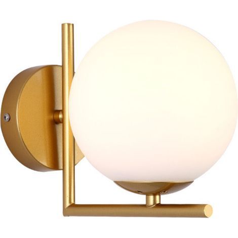 Goldene Kugelförmige Wandleuchte, Nachttischlampe Für Das Schlafzimmer