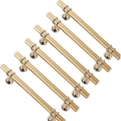 6 Stück Goldene Möbelgriffe – Goldener Griff – Küchen-türgriff, Messing-schubladengriff, Goldene Möbelgriffe, Lochabstand 160 Mm