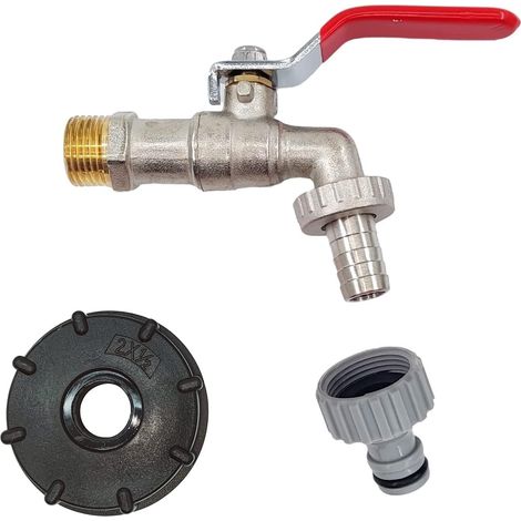 1000l-ibc-tank-auslaufhahn, Adapter Für Die Lebensmittelablassung, Zubehör Für Regenwassertanks Für 1/2"-gartenschlauch (1)