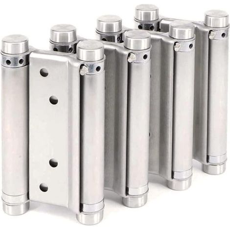 2 Paare Schwingtür-scharniere Für Café-theke, Saloon-türen, Doppeltwirkend, Edelstahl, Verstellbar, Automatische Schließung, 125 Mm (5 Zoll)