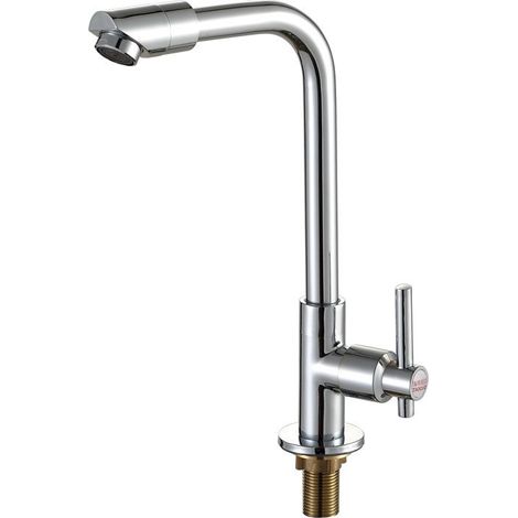 Küchenarmatur, Kaltwasser-spülenarmatur, Edelstahl-stangenarmatur Mit Einem Loch, Geeignet Für Garten Und Außenküche