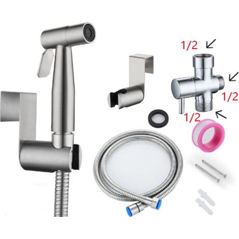 Hand-bidet-sprüher, Gebürstetes Nickel-kit Aus Edelstahl, Stoffwindelreiniger Für Das Badezimmer, Tragbare Rostfreie Duschdüse (g1/2)