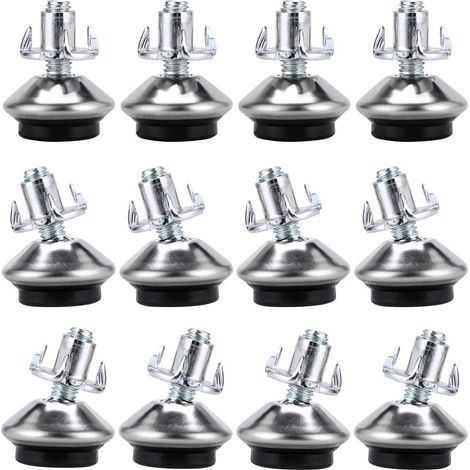 Pieds De Nivellement Pivotants Réglables M6 Lot De 12 Hauteur Réglable 0,5'' À 0,8'' Base Pivotante Pour Surfaces Inégales