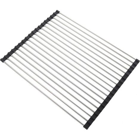 43 X 35 Cm Faltbares Geschirrabtropfbrett, Ausrollbares Geschirr-trockenregal, Abtropfgitter Für Küchenspüle, Roll-up-faltbar, Trocknungsgitter, Für Küche