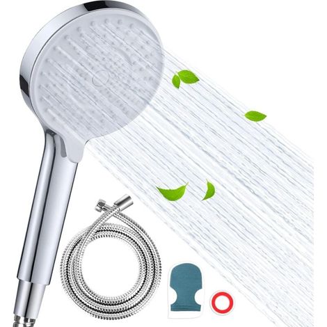 6-stufiges Druckbeaufschlagtes Duschset Mit Filter, Bestehend Aus Handbrause, Schlauch Und Brausearm, Geeignet Für Hartes Wasser