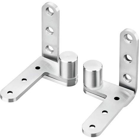 Charnière De Porte Pivotante En Acier Inoxydable, Charnières Pivotantes À Axe Central De Porte Cachée, 2 Charnières À Pivot Central, 80 X 80 Mm (argent)