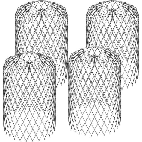 4 Stück Dachrinnen-siebe Aus Aluminium 8-15 Cm, Rostfrei, Wasserdichte Dachrinnenschutzgitter, Robust Und Langlebig Für Haus, Vordach, Graben, Abfluss, Fallrohr