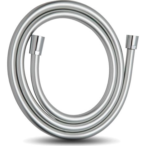 Flexibler Duschschlauch 3,0 M Mit Knickschutz, Pvc-duschschlauch, Hochdruck-ersatz-duschschlauch Für Badarmaturen, Silber