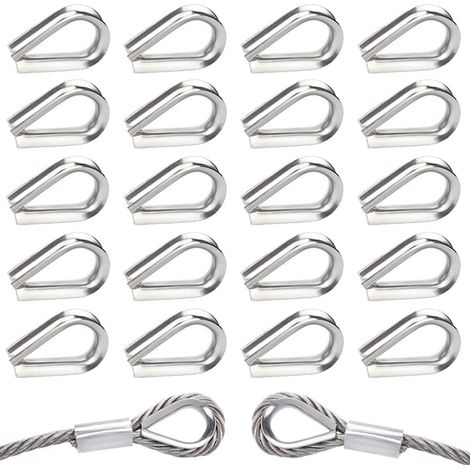 40 Stück M5 Kabelschuhe Aus Edelstahl 304 Herzschuh Für Stahlkabel Für Metallkabel 5mm