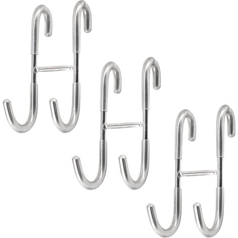 Ee Set Aus 3 S-förmigen Haken Aus Edelstahl 304 Für Glastüren, Doppelseitige Handtuchhalter, Mit Gummischutzschicht