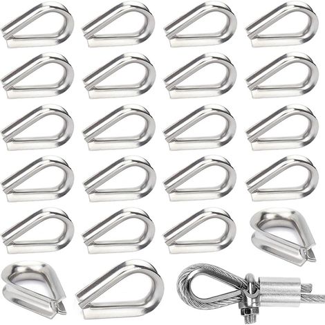 30 Stück M6 Kabelschuhe Aus Edelstahl 304 Herzschuh Für Stahldraht Für Metallkabel 6mm