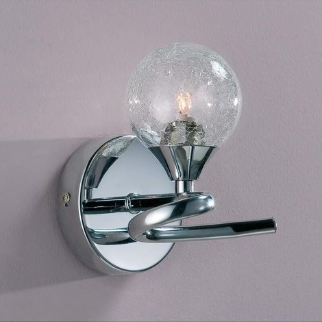 Led-wandlampe Aus Hellem Chrom Mit Transparentem Glasschirm, Kompatibel Mit G9-leuchtmitteln, Ideal Für Moderne Räume