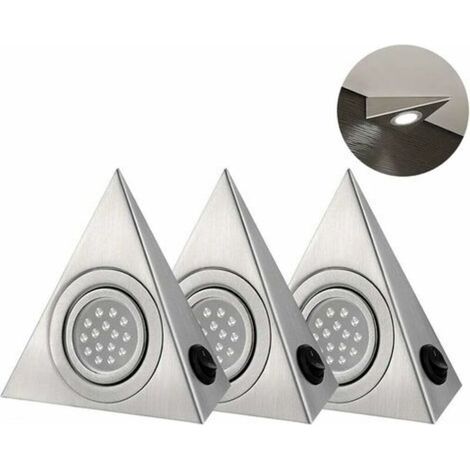 5er-set Led-spots, Dreieckig, Zur Beleuchtung Von Küchenschränken, Weißes Licht