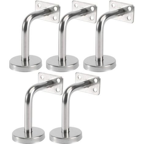 5er-set Edelstahl-wandhalterungen Für Handläufe – Wandmontierte Treppenhandlauf-halterungen Für Innen- Und Außenbereich, Holztreppen-geländer, Treppengeländer (6x8x5cm/2.7x3.1x2.0in)