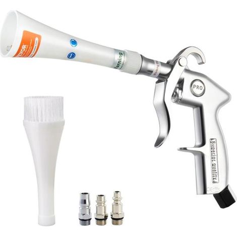 Rotierender Hochdruckpistole Mit 360°-drehung Und 2 Düsen – Luft- & Wasserreiniger 6–9,2 Bar, Kompatibel Mit Kompressor 1/4" Npt Für Auto, Motorrad, Wohnmobil Und Boot