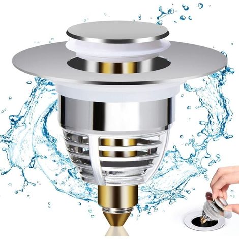 Bonde Lavabo Universel, Bouchon De Lavabo Pop-up Avec 2 Joints Pour Baignoire, Cuisine, Lavabo Stöpsel Waschbecken
