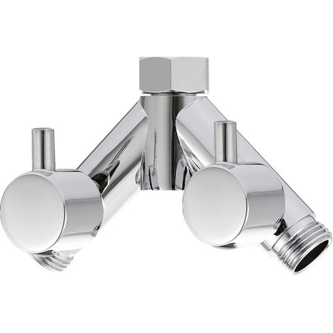 Messing-umstellventil Für Dusche - 2-wege - Y-verteiler - 1/2" - Für Duschschlauch Und Duschkopf - Verchromt - Dsf014a