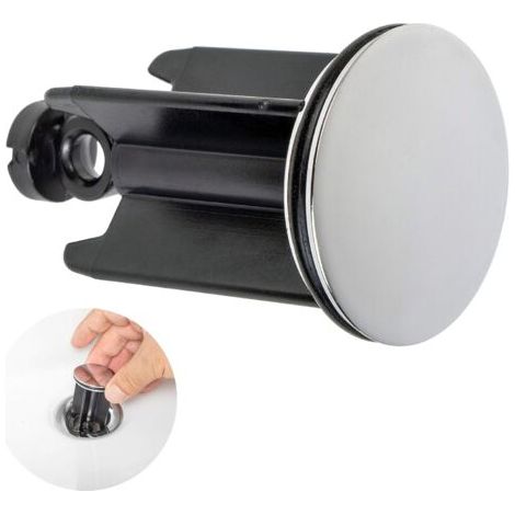 Universal-wannenablauf Für Badezimmer, Ø 40 Mm, Verchromter Ablaufstopfen Aus Messing Mit Gummimanschette, Höhenverstellbar, Wannenablauf