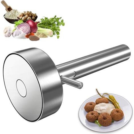 Frittierlöffel Mit Loch – Professioneller Edelstahl-löffel Für Die Herstellung Von Falafeln Aus Lebensmittelechtem, Antihaftbeschichtetem Edelstahl