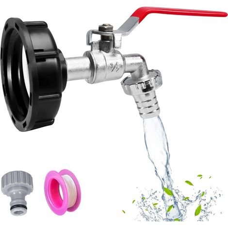 Ibc-tankadapter – Messing – Gartenzapfen 1/2" – Anschluss Für 1000-l-container – S60x6 – Kunststoff