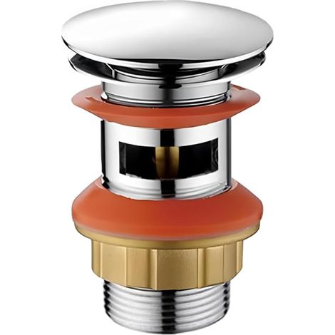 Chrom-messing-pop-up-abfluss G1 1/4" Bspp (40 Mm) Für Das Badezimmer, Korrosionsbeständig, Für Waschtischbecken (becken Mit Überlauf)