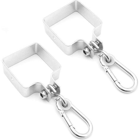 Tool Jungle Set Aus 2 Quadratischen Schaukelhaken 90 Mm – Schwerer Haken Und Balkenbefestigung – Für Stabilität Von Schaukeln, Trainingsgeräten Und Hängematten