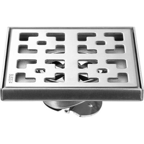 12x12 Cm Siphon Für Bodengleiche Dusche, Großer Bodenablauf, Großer Außensiphon Aus Edelstahl 304, Großes Format Für Außenbereich
