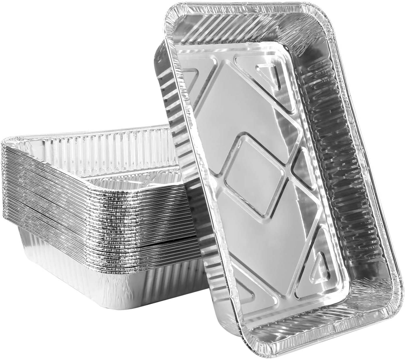 30 Stück Backbleche Aus Aluminiumfolie, 31 X 21 X 5 Cm Einweg Bräter Backofen Gefrierfach Kochen Backen Grillpfannen Zum Party-essen Servieren