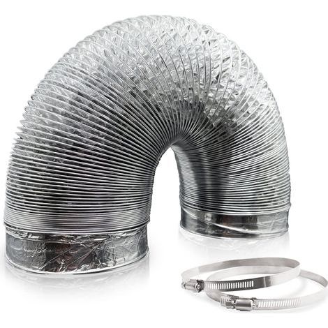 Aluminium-lüftungsrohr 150 Mm – 5 M Länge Für Dunstabzugshaube Und Ventilator