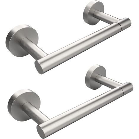 2-teiliger Wc-papierhalter Aus Gebürstetem Nickel, Verstellbarer Wandhalter Mit Doppelpfosten Und Drehfunktion Aus Edelstahl 304 Für Badezimmer