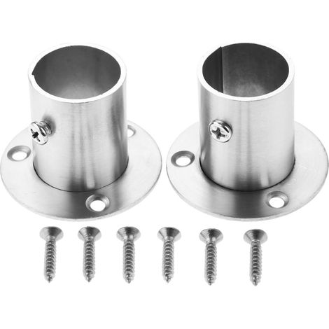 Hanbing 2er-pack Kleiderstangenhalter Mit Klemmring Für Kleiderstange Aus Edelstahl, 25 Mm