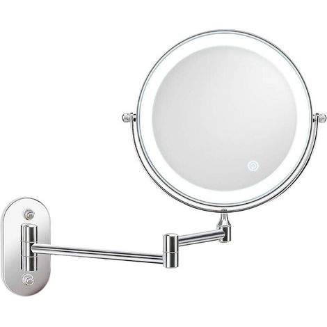 Vergrößernde Beleuchtete Wand-make-up-spiegel X5, 7-zoll-make-up-spiegel, Um 360° Schwenkbar
