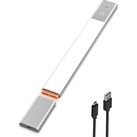 Led Schranklampe 40cm Mit Bewegungsmelder, Kabellose Led-leiste Für Küche, Schrankbeleuchtung 3500k Mit 3 Beleuchtungsmodi, Per Usb Aufladbar, Led-nachtlicht - 1 Stück