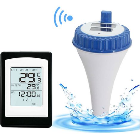 Schnurloses Schwimmendes Poolthermometer, Leicht Ablesbares Digitales Wasserthermometer Für Innen- Und Außenpools, Whirlpools Und Teiche