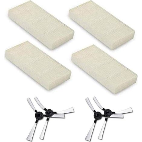 4er-set Seitenbürsten Und 4 Hepa-filter Für Amibot Pure, Pulse Und Prime
