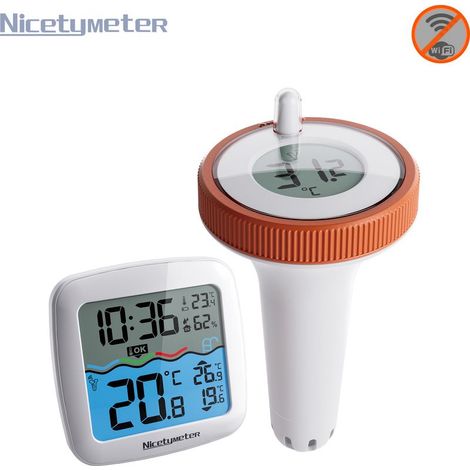 Thermometer Intérieur/extérieur Flottant Sans Fil – Jauge Piscine Numérique – Pour Spa, Bassin